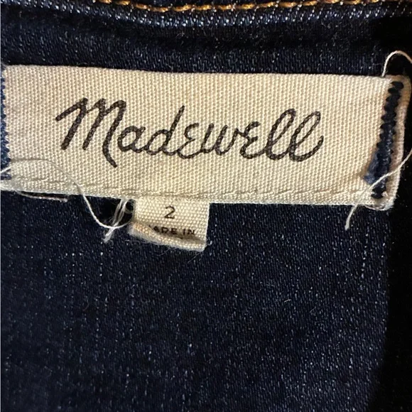 Madewell Denim Slim Dark Wash Coverall Jumpsuit | Size 2 - Picture 5 of 12